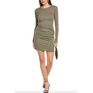 Michael Stars Jordan Mini Dress Taupe Olive Green XLP
